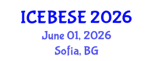International Conference on Environmental, Biological, Ecological Sciences and Engineering (ICEBESE) June 01, 2026 - Sofia, Bulgaria