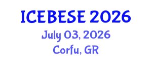 International Conference on Environmental, Biological, Ecological Sciences and Engineering (ICEBESE) July 03, 2026 - Corfu, Greece