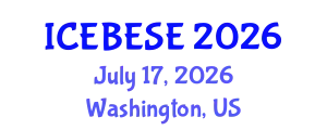International Conference on Environmental, Biological, Ecological Sciences and Engineering (ICEBESE) July 17, 2026 - Washington, United States
