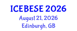 International Conference on Environmental, Biological, Ecological Sciences and Engineering (ICEBESE) August 21, 2026 - Edinburgh, United Kingdom