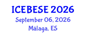 International Conference on Environmental, Biological, Ecological Sciences and Engineering (ICEBESE) September 06, 2026 - Málaga, Spain