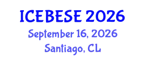 International Conference on Environmental, Biological, Ecological Sciences and Engineering (ICEBESE) September 16, 2026 - Santiago, Chile