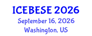 International Conference on Environmental, Biological, Ecological Sciences and Engineering (ICEBESE) September 16, 2026 - Washington, United States