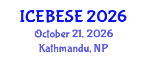 International Conference on Environmental, Biological, Ecological Sciences and Engineering (ICEBESE) October 21, 2026 - Kathmandu, Nepal
