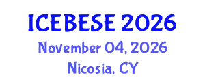 International Conference on Environmental, Biological, Ecological Sciences and Engineering (ICEBESE) November 04, 2026 - Nicosia, Cyprus