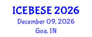 International Conference on Environmental, Biological, Ecological Sciences and Engineering (ICEBESE) December 09, 2026 - Goa, India