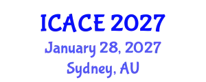 International Conference on Automation and Control Engineering (ICACE) January 28, 2027 - Sydney, Australia