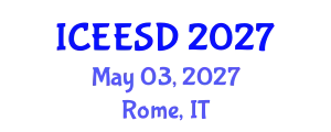 International Conference on Ecosystems, Environment and Sustainable Development (ICEESD) May 03, 2027 - Rome, Italy