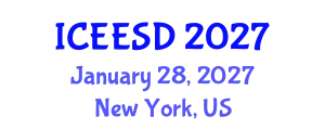 International Conference on Ecosystems, Environment and Sustainable Development (ICEESD) January 28, 2027 - New York, United States