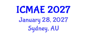 International Conference on Mechanical and Aerospace Engineering (ICMAE) January 28, 2027 - Sydney, Australia