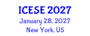 International Conference on Earthquake and Structural Engineering (ICESE) January 28, 2027 - New York, United States