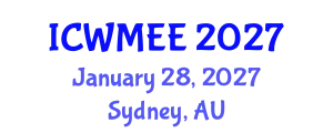 International Conference on Waste Management and Environmental Engineering (ICWMEE) January 28, 2027 - Sydney, Australia