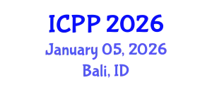 International Conference on Pharmacy and Pharmacology (ICPP) January 05, 2026 - Bali, Indonesia