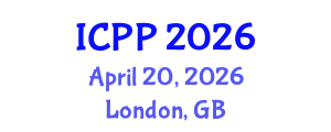 International Conference on Pharmacy and Pharmacology (ICPP) April 20, 2026 - London, United Kingdom