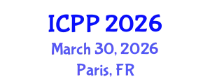 International Conference on Pharmacy and Pharmacology (ICPP) March 30, 2026 - Paris, France