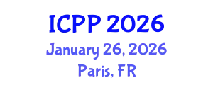 International Conference on Pharmacy and Pharmacology (ICPP) January 26, 2026 - Paris, France