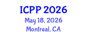 International Conference on Pharmacy and Pharmacology (ICPP) May 18, 2026 - Montreal, Canada