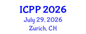 International Conference on Pharmacy and Pharmacology (ICPP) July 29, 2026 - Zurich, Switzerland