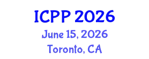 International Conference on Pharmacy and Pharmacology (ICPP) June 15, 2026 - Toronto, Canada