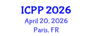 International Conference on Pharmacy and Pharmacology (ICPP) April 20, 2026 - Paris, France