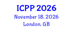 International Conference on Pharmacy and Pharmacology (ICPP) November 18, 2026 - London, United Kingdom