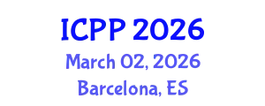 International Conference on Pharmacy and Pharmacology (ICPP) March 02, 2026 - Barcelona, Spain