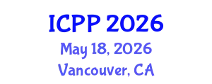 International Conference on Pharmacy and Pharmacology (ICPP) May 18, 2026 - Vancouver, Canada