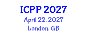 International Conference on Pharmacy and Pharmacology (ICPP) April 22, 2027 - London, United Kingdom