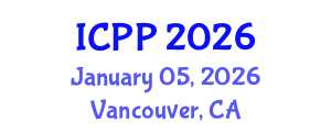 International Conference on Pharmacy and Pharmacology (ICPP) January 05, 2026 - Vancouver, Canada