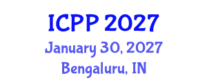 International Conference on Pharmacy and Pharmacology (ICPP) January 30, 2027 - Bengaluru, India
