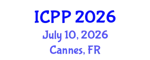 International Conference on Pharmacy and Pharmacology (ICPP) July 10, 2026 - Cannes, France