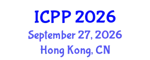 International Conference on Pharmacy and Pharmacology (ICPP) September 27, 2026 - Hong Kong, China