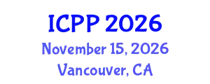 International Conference on Pharmacy and Pharmacology (ICPP) November 15, 2026 - Vancouver, Canada