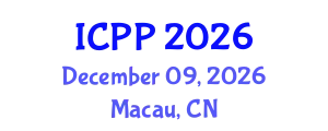 International Conference on Pharmacy and Pharmacology (ICPP) December 09, 2026 - Macau, China