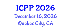 International Conference on Pharmacy and Pharmacology (ICPP) December 16, 2026 - Quebec City, Canada