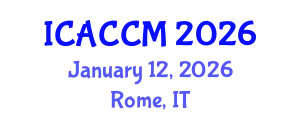 International Conference on Anesthesiology and Critical Care Medicine (ICACCM) January 12, 2026 - Rome, Italy