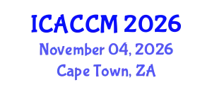 International Conference on Anesthesiology and Critical Care Medicine (ICACCM) November 04, 2026 - Cape Town, South Africa