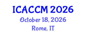 International Conference on Anesthesiology and Critical Care Medicine (ICACCM) October 18, 2026 - Rome, Italy