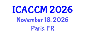 International Conference on Anesthesiology and Critical Care Medicine (ICACCM) November 18, 2026 - Paris, France