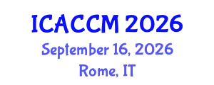 International Conference on Anesthesiology and Critical Care Medicine (ICACCM) September 16, 2026 - Rome, Italy