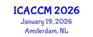 International Conference on Anesthesiology and Critical Care Medicine (ICACCM) January 19, 2026 - Amsterdam, Netherlands