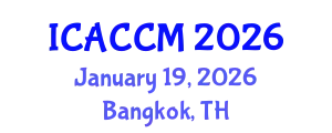 International Conference on Anesthesiology and Critical Care Medicine (ICACCM) January 19, 2026 - Bangkok, Thailand