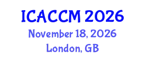 International Conference on Anesthesiology and Critical Care Medicine (ICACCM) November 18, 2026 - London, United Kingdom