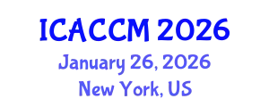 International Conference on Anesthesiology and Critical Care Medicine (ICACCM) January 26, 2026 - New York, United States