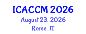 International Conference on Anesthesiology and Critical Care Medicine (ICACCM) August 23, 2026 - Rome, Italy