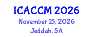 International Conference on Anesthesiology and Critical Care Medicine (ICACCM) November 15, 2026 - Jeddah, Saudi Arabia
