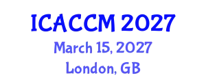 International Conference on Anesthesiology and Critical Care Medicine (ICACCM) March 15, 2027 - London, United Kingdom