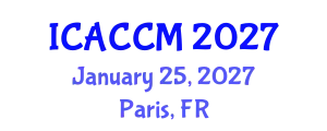 International Conference on Anesthesiology and Critical Care Medicine (ICACCM) January 25, 2027 - Paris, France