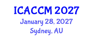 International Conference on Anesthesiology and Critical Care Medicine (ICACCM) January 28, 2027 - Sydney, Australia