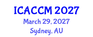 International Conference on Anesthesiology and Critical Care Medicine (ICACCM) March 29, 2027 - Sydney, Australia